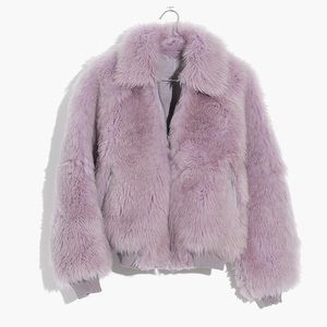 Madewell Genuine Mongolian Shearling Bomber Jacket